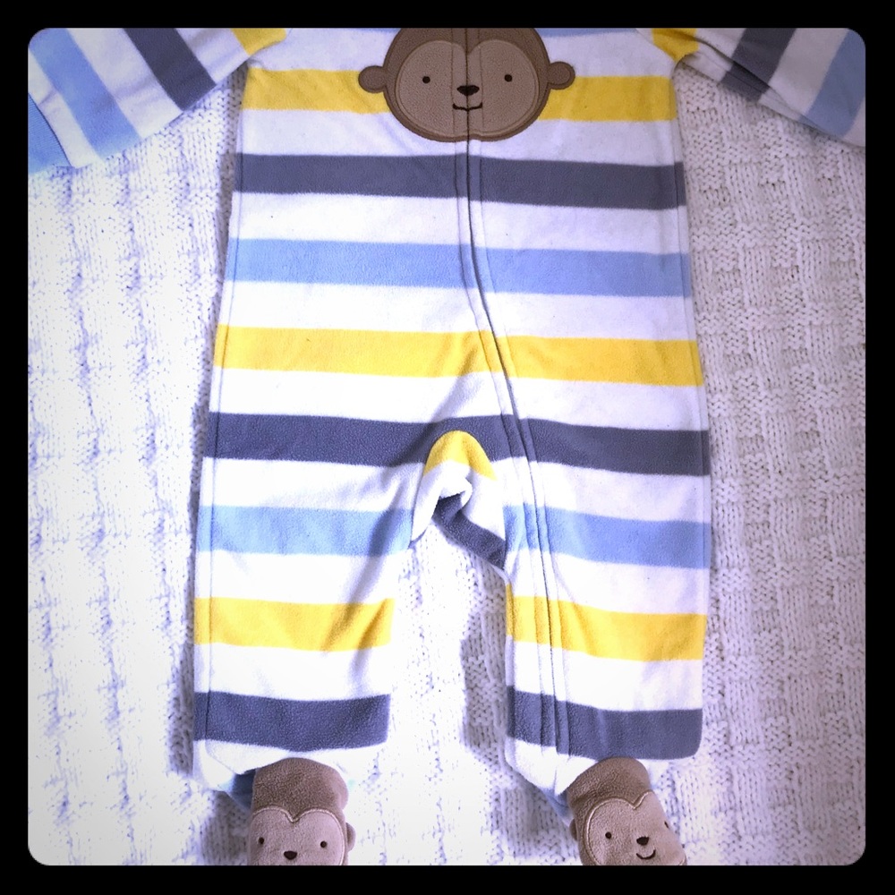Carter's Monkey Fleece Pajama 0-3 M